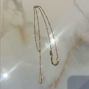 Henri Bendel Gold rosary necklace